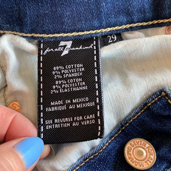 7 for all mankind the cropped skinny jeans in size 29. EUC. - Picture 6 of 10